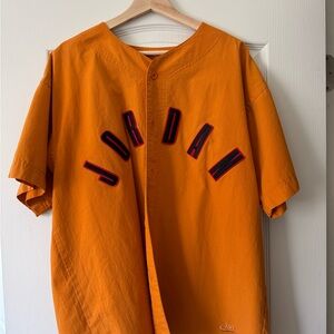 Nike Orange Tee with Navy Tag and Red Jumpman